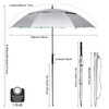 G4Free Vented UV Golf/Beach Umbrella 68" Arc, Auto Open Oversize