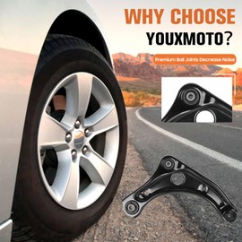 8PCS Front Lower Control Arms Suspension Kits Fits for Nissan Versa 2013-2019, 2012Versa (1.6 S, 1.6 SL, 1.6 SV)2012, Versa Note 2014-2019, Micra 2015-2019