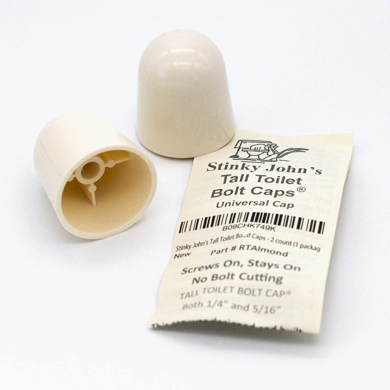 Stinky John's Tall Toilet Bolt Caps - Universal Fit with
