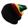 RW Men's Rasta Long Beanie Black