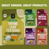 FGO Organic Thyme Leaf Tea, 100 Count, Eco-Conscious Tea Bags,