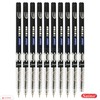 SAINO 10 x 0.6mm Fine Tip Ball Pens Tutor BLACK