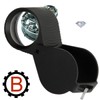 Bullongè Stun-BLACK Triplet Magnifying Glass 18 x 10 - Folding