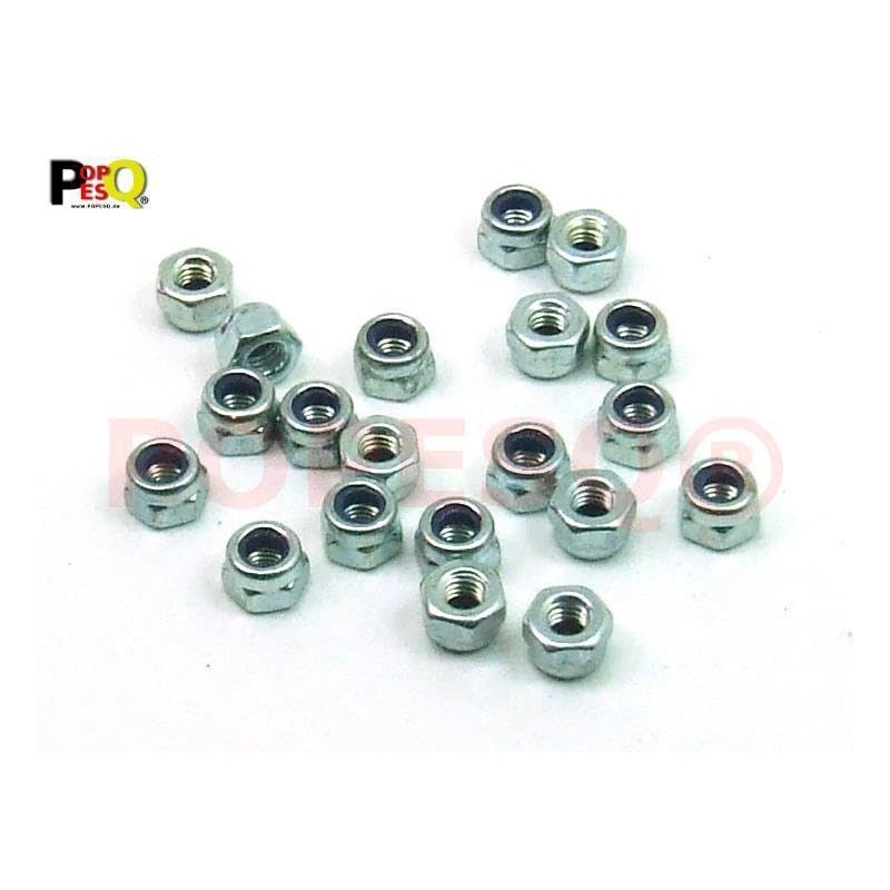POPESQ® - Pack of 20 /ps x M6 Nut/Nut Self-Locking