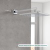 Heyalan Modern 2.5” Square Shower Arm Flange Shower Head Arm