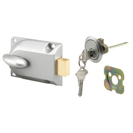 Prime-Line GD 52119 Diecast Painted Aluminum, Center Mount Deadbolt Lock with Keyed Cylinder (Single Pack)