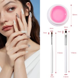 4 Stück Aufbaugel für Gelnägel,15ML Nagel Gel für Nägel,Builder Gel Nagelgel Verstärktes Nagel Gel UV, Verlängertes Nail Gel Geeignet für Maniküre,Verlängerte Nägel,mit Einem Pinsel(3 Farben)