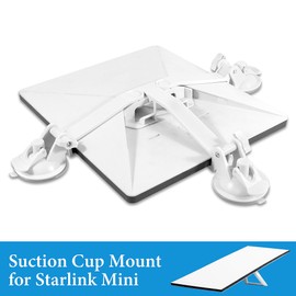 Foldable Starlink Mini Car Mount with Suction Cups，Quick Release Sunroof/Moonroof Mount for Car, RV, Boat, Truck Glass (White)