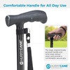 HurryCane HCANE-BL-C2 Freedom Edition Foldable Walking Cane with T Handle,