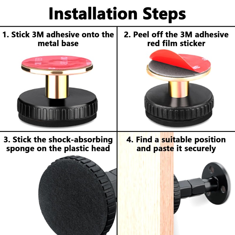 Wjelet 4 Pcs Anti Shake Headboard Stoppers, Adjustable Threaded Bed