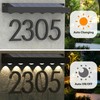 Solar Lights Outdoor Illuminates House Numbers and House Address Sign,