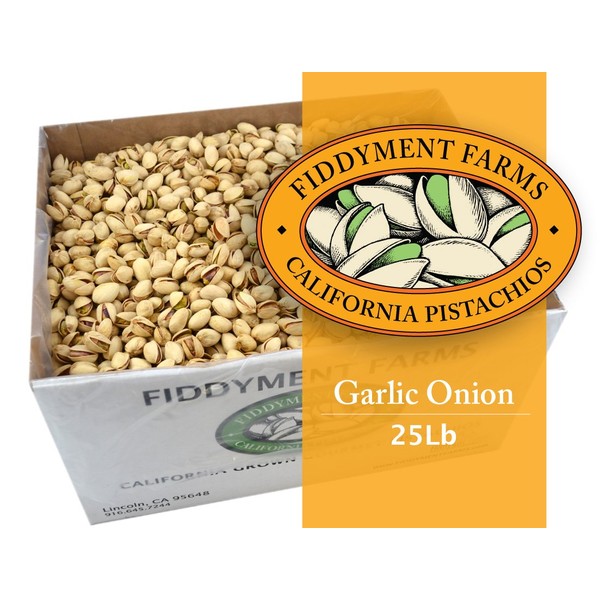 Fiddyment Farms 25 Lbs Garlic Onion In-shell Pistachios
