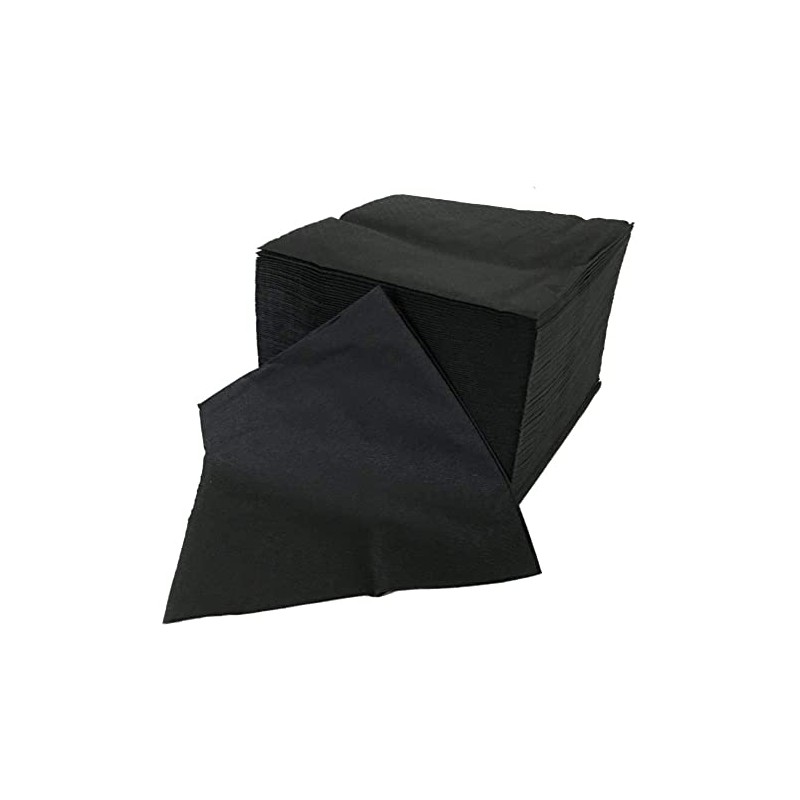 sellaviva Cocktail Napkins Black - 1/4 Fold 24 x 24