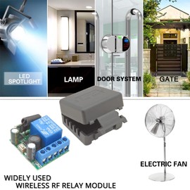 DieseRC Wireless Remote Control Switch 5 V 12 V 24 V 30 V 1 Channel Radio Control Relay Receiver with 4 Transmitter Key Rings Potential Free Contacts Relay Controller