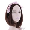 Motique Accessories Elegant Wedding Bead and Crystal Chiffon Butterfly Headband-Pink