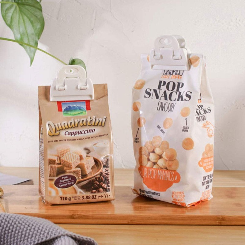 UnnormalS Bag Stopper Clips, Antioxidant, Food Storage, White (Medium)