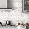 Tile Generation NBG-5 2x4 Subway Tile White and Gold Metal