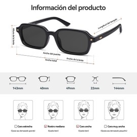Gafas De Sol Rectangulares Con Estilo,Gafas De Sol Unisex De Moda,Compactas,De Estilo Retro,Cuadradas Ultrafinas.