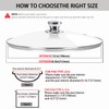Pan Lid 8 Inch Replacement Glass Lid for 8" Frying
