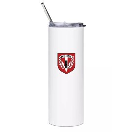 Hiller UH-12 Stainless Steel Water Tumbler with straw - 20oz.