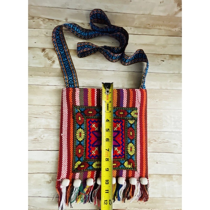 Unbranded Mexican Embroidered Messenger Crossbody Shoulder Bag Bolsa Artesanal Mexicana