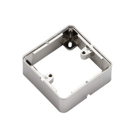 Knightsbridge 1GSBBC 1 Gang Surface Box in Brushed Chrome Effect, Polycarbonate