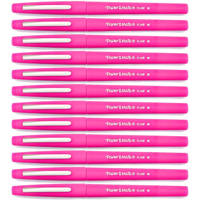Paper Mate Flair Felt Tip Pens, Medium Point 1.0mm (12-Pack,