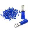 Baomain 100-Pack 0.11" Female Quick Disconnect Spade Terminals, 16-14 AWG