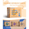 Laundry Detergent Sheets Space-Saving Travel-Deep Cleaning Fresh Linen Scent Eco