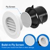 Soffit Vents 4 Inch, Hon&Guan Soffit Exhaust Vent Exterior Round
