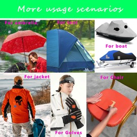 Self-Adhesive Repair Patches - 4 Sheets with Enhanced Stickiness, Includes Scissors and 3 Adhesive Wipes for Jackets, Puffer Coats, Shoes, Sofas, and More (Black)