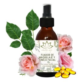 Fijador D Maquillaje Orgánico Y Tónico Facial Colágeno 125ml