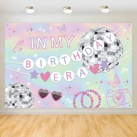 Chris.W in My Birthday Era Backdrop, 5x3Ft Friendship Bracelet Birthday Banner, Music Superstar Banner for Outside Indoor, ERAS Theme Party Decor for Girls Party Photo Booth Props Supplies