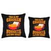 Chicken Nuggets Fast Food Chicken Lovers Throw Pillow