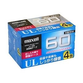 日立makuseru Ur – 60 4P | Maxell Cassette Tape Allow 60 Minutes 4 Roll habahiro Title Label with MAXELL