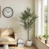 GDFStudio 6" Artificial Olive Tree, Indoor Faux Tropical Plant in