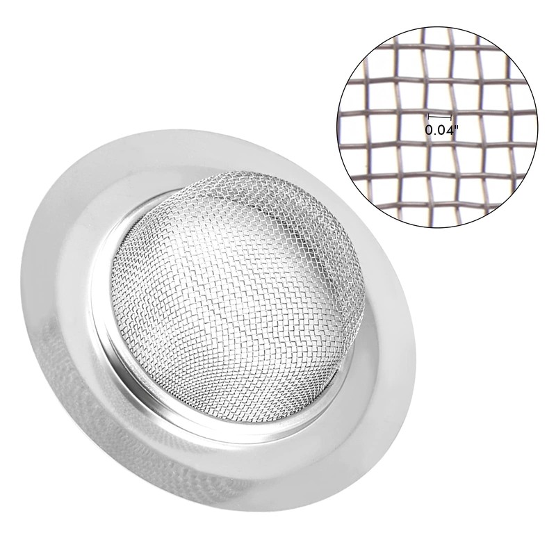 2Pcs Kitchen Sink Strainer, Stainless Steel Mesh Sink Drain Cover,