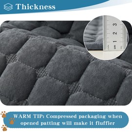 MYSKY HOME Sofa Cover, Couch Cover for Dogs Washable, Sectional Couch Covers, Sofa Slipcovers for 3 Cushion Couch Sofa, Anti Slip Furniture Protector Covers for Pet (Dark Grey, 34"x 71", Only 1 PCS)