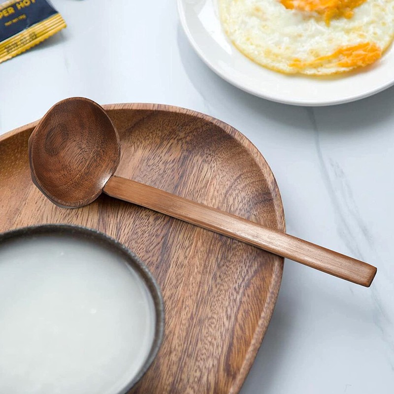 AKAMAS Japanese Soup Spoon Long Handle Japanese Long Handle Drink
