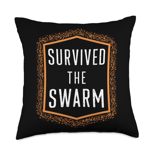 Insect humor Funny mosquito Ant picnic Bug repellent Throw Pillow