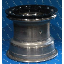 BOSS ATV RACING POLISHED BEAD LOCK Rear WHEEL 9x8 BLACK RING