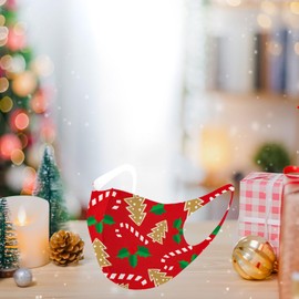 XNHIU Christmas Reusable Face Masks Windproof Bandana Christmas Cute Printed Design Face Masks Washable Mouth Cover for Adults