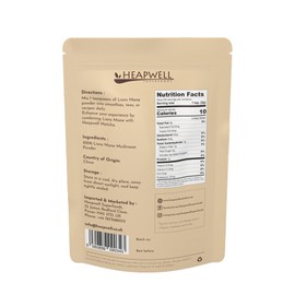 Heapwell Superfoods Lions Mane Powder 100g – High Spectrum Lion's Mane Mushroom Supplement for Cognitive Support, Immune Boost, and Mental Clarity