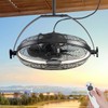 Gazebo Fans Outdoor Hanging Ceiling Fans with Lights,16" Portable Plug