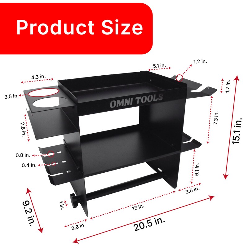 OMNI TOOLS Multi-Function Paper Towel Holder – Heavy-Duty Shop Shelf