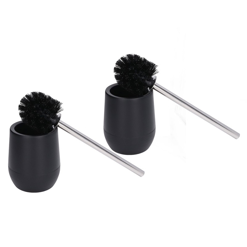 2Pcs Toilet Brush Robust Lockable Threads Efficient Safe Durable Material
