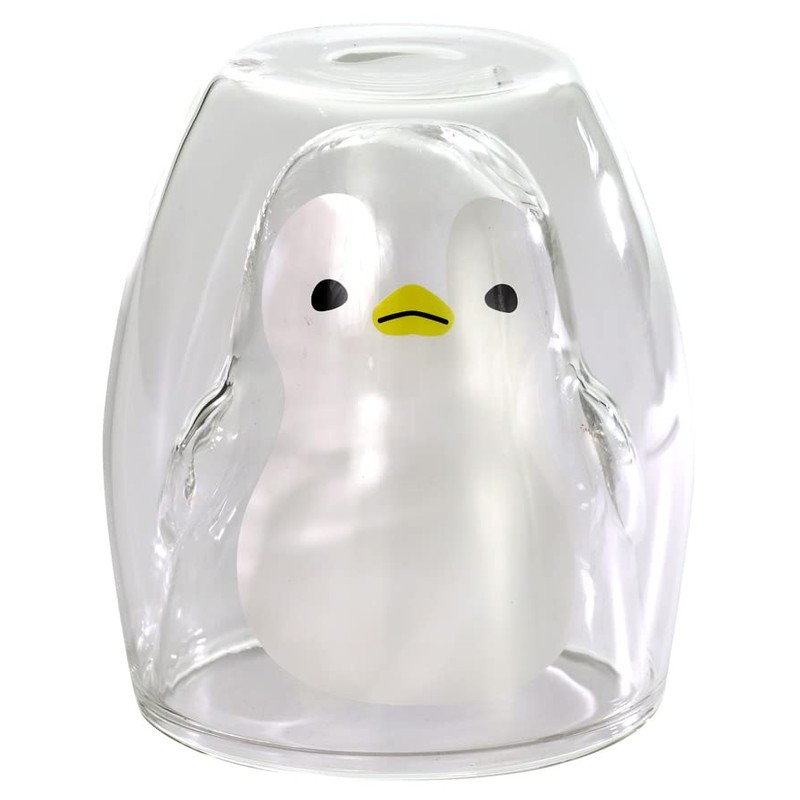 Ceramic Indigo, Heat Resistant Double Tumbler, Penguin, Size: Approx. φ3.1