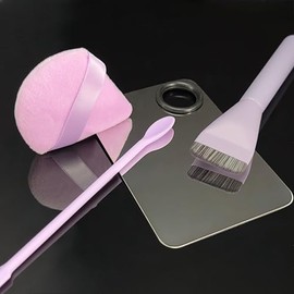 Juego de 6 brochas de maquillaje profesional, incluye brocha para base, esponja mezcladora