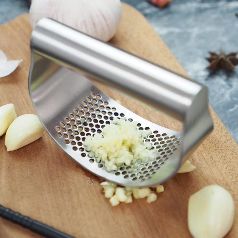 430 Stainless Steel Garlic Press, Garlic Crusher, Garlic Cutter, Garlic