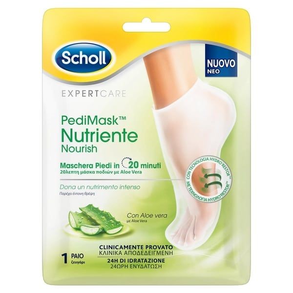 Dr Scholl Scholl Pedi Mask Nutriente Nourish Foot Mask with Aloe Vera 1 pair